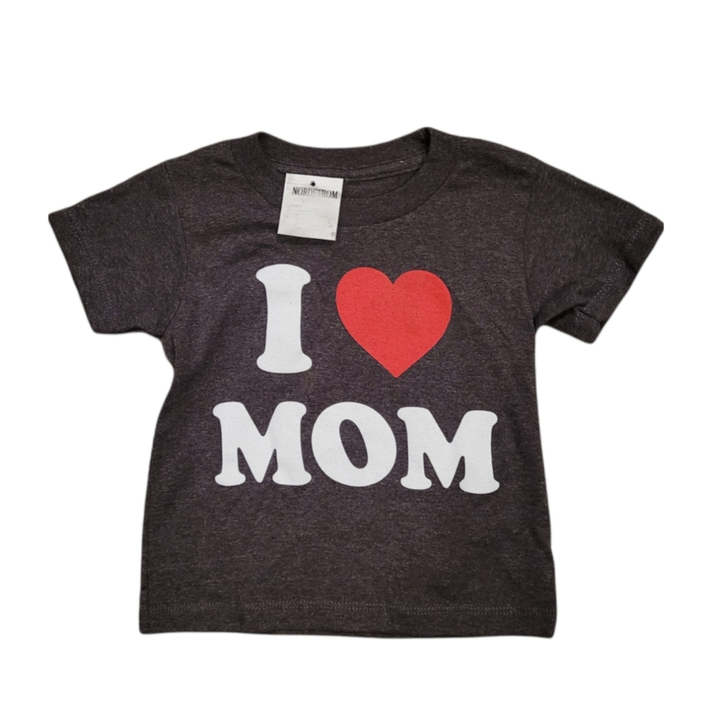 Well Worn I Love Mom Short Sleeve Tee  Size 3